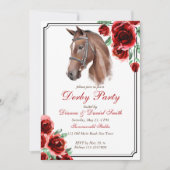 Derby party, paard, ruiterpartij kaart (Voorkant)
