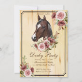 Derby party, paard, ruiterpartij kaart (Voorkant)
