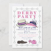 Derby Party Pet Schoenen Mode Preppy Navy Kaart (Voorkant)