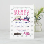 Derby Party Pet Schoenen Mode Preppy Navy Kaart (Staand voorkant)