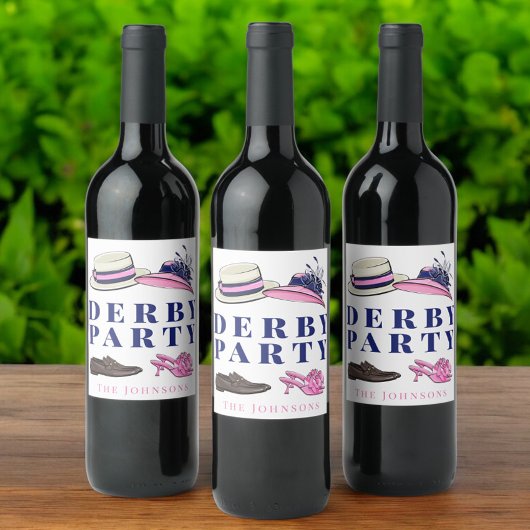 Derby Party Pet Schoenen Mode Preppy Navy Wijn Etiket