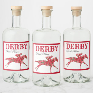 Derby Party Red Roses Drink Likeurfles Etiket