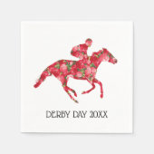 Derby Party Red Roses Racehorse Servet (Voorkant)