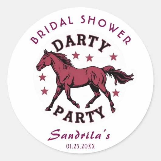 DERBY PARTY RONDE STICKER (Voorkant)