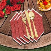 Derby Party Rood en Ivoor Servet