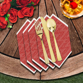 Derby Party Rood en Ivoor Servet