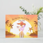 Derby Party Tropical Invitation Kaart (Staand voorkant)