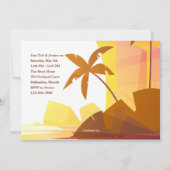 Derby Party Tropical Invitation Kaart (Achterkant)