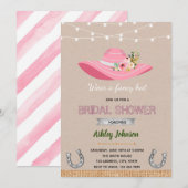 Derby pet bridal doucheuitnodiging kaart (Voorkant / Achterkant)