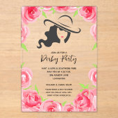 Derby Pet en Rozen Derby Party Acryl Uitnodigingen (Voorkant)