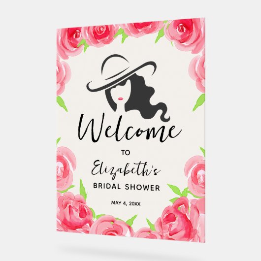 Derby Pet en Rozen Vrijgezellenfeest Welkom Acryl Bord (Hoek)