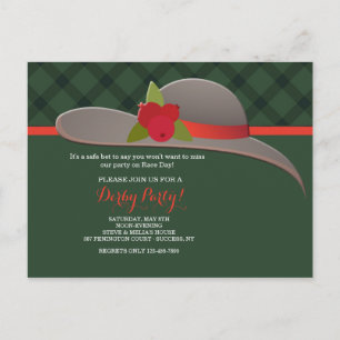 Derby Pet Post Card Uitnodiging Briefkaart