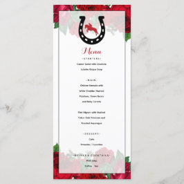 Derby Race Paard Rode Rozen Menu