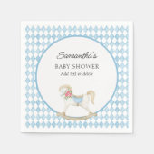Derby Race Rocking Horse Waterverf Baby shower Servet (Voorkant)