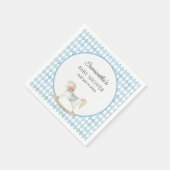 Derby Race Rocking Horse Waterverf Baby shower Servet (Hoek)