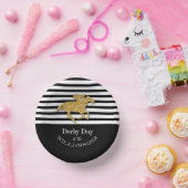 Derby Racehorse Black White Stripes Papieren Kommen (Feest)