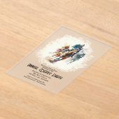 Derby Racehorses en Jockeys Party Acryl Uitnodigingen (Laagn)