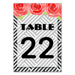 Derby Red Roses Black White Stripes Kaart