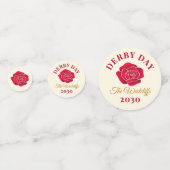 Derby-rozen & hoefijzer-feestdecoratie confetti (Voorkanten)