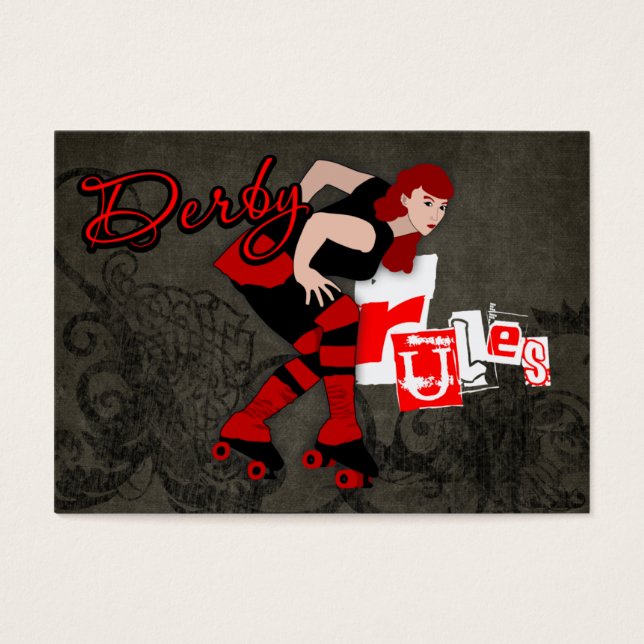 Derby Rules Mini Note-kaarten Visitekaartjes (Voorkant)