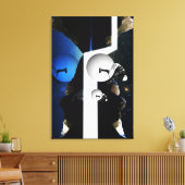 Derby 's nachts canvas afdruk (Insitu (Woonkamer))