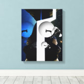 Derby 's nachts canvas afdruk (Insitu (Houten vloer))