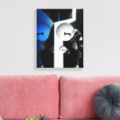Derby 's nachts canvas afdruk (Insitu (Woonkamer))