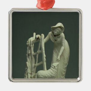 Derby shepherdess, 1790 metalen ornament