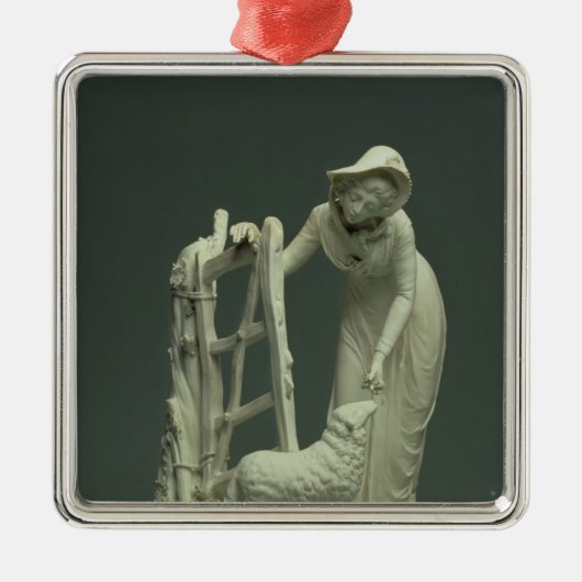 Derby shepherdess, 1790 metalen ornament (Voorkant)