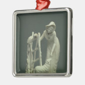 Derby shepherdess, 1790 metalen ornament (Links)