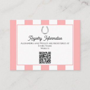 Derby Shower Cabana Stripes Hoefijzer Registry QR Informatiekaartje