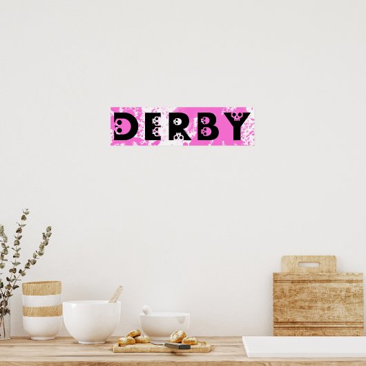derby: skullfabet poster (Keuken)