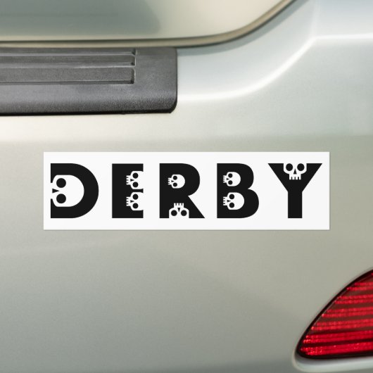 derby : skullphabet bumpersticker (Op auto)