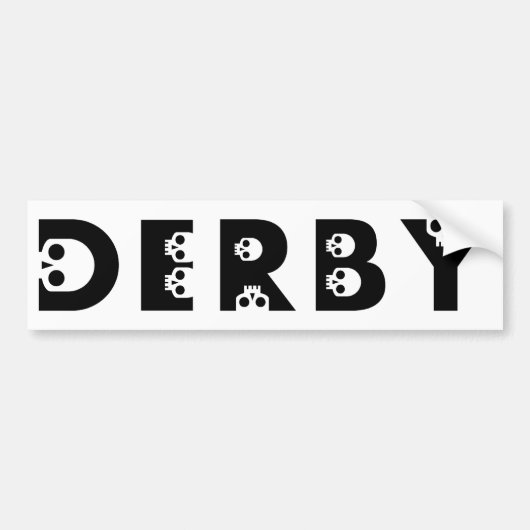 derby : skullphabet bumpersticker (Voorkant)