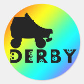 derby : skullphabet ronde sticker (Voorkant)