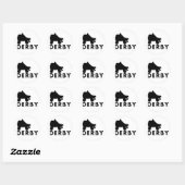 derby : skullphabet ronde sticker (Vel)