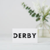 derby : skullphabet visitekaartje (Staand voorkant)