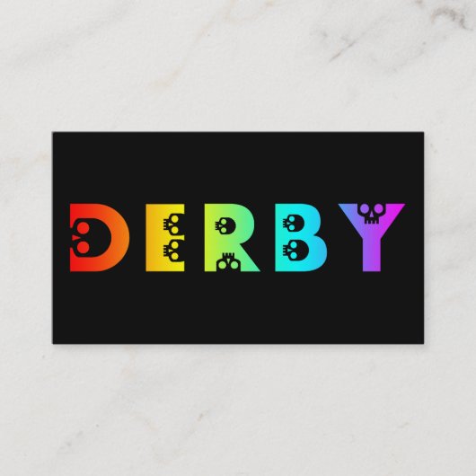 derby : skullphabet visitekaartje (Voorkant)