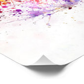 Derby skyline in watercolor background foto afdruk (Hoek)