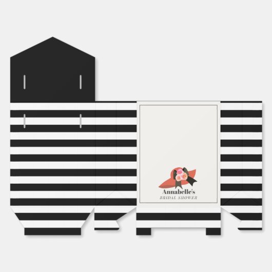 Derby stijl grote rode hoed roos bruidsdouche bedankdoosjes (Ongevouwen)