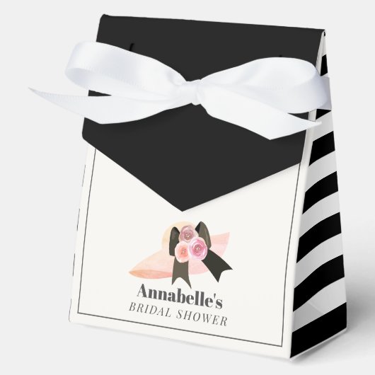 Derby stijl grote roze hoed roos bruidsdouche bedankdoosjes (Voorkant)