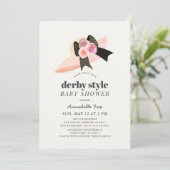 Derby Style Big Pet Roos Baby shower Kaart (Staand voorkant)