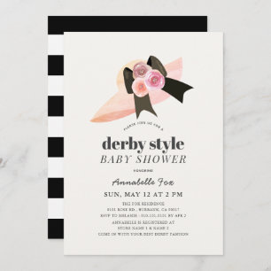 Derby Style Big Pet Roos Baby shower Kaart