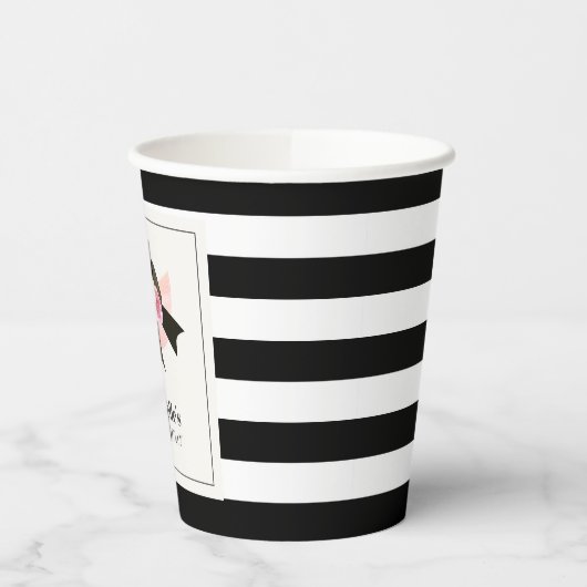 Derby Style Big Pink Pet Roos 1e verjaardag Papieren Bekers (Links)