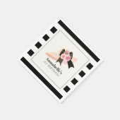 Derby Style Big Pink Pet Roos 1e verjaardag Servet (Hoek)