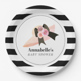 Derby Style Big Pink Pet Roos Baby shower Papieren Bordje