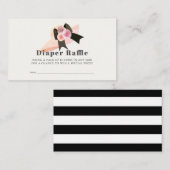 Derby Style Big Pink Pet Roos Luier Raffle Ticket Informatiekaartje (Voorkant / Achterkant)