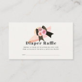 Derby Style Big Pink Pet Roos Luier Raffle Ticket Informatiekaartje (Voorkant)