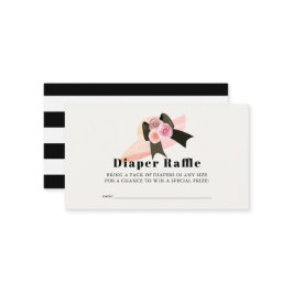 Derby Style Big Pink Pet Roos Luier Raffle Ticket Informatiekaartje