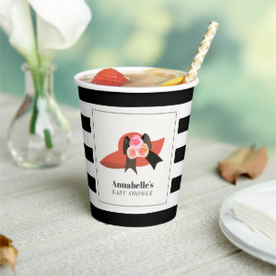 Derby Style Big Red Pet Roos Baby shower Papieren Bekers